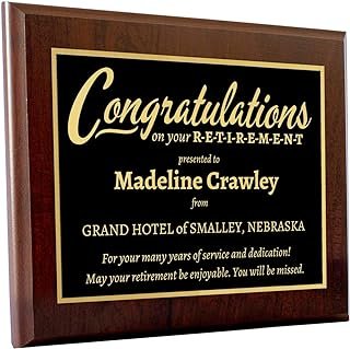 Personalized Retirement Plaque