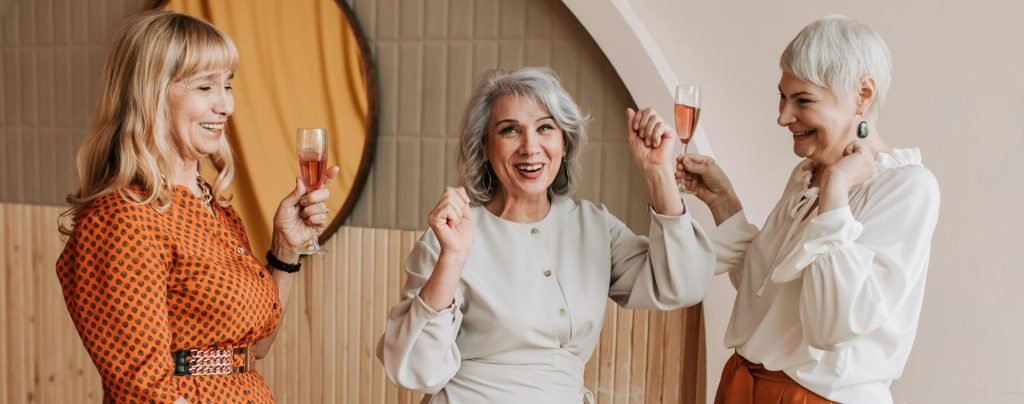 3 ladies enjoy a retirement part